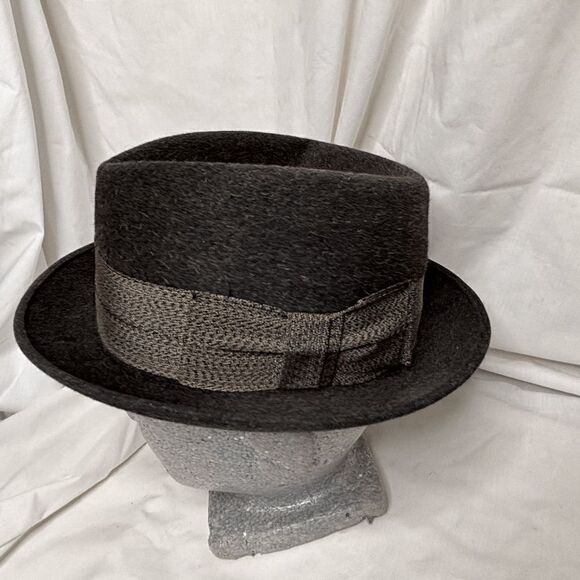 Town Club Fedora Mens Fashion Hat Vintage VTG Ackerman Clothes Denver Size 7 1/8 - Picture 2 of 10